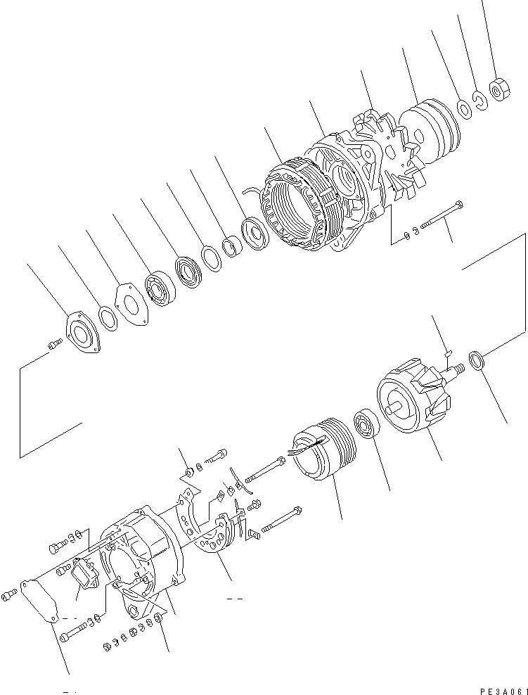 ALTERNATOR A. (35A) 600-821-7530 KOMATSU