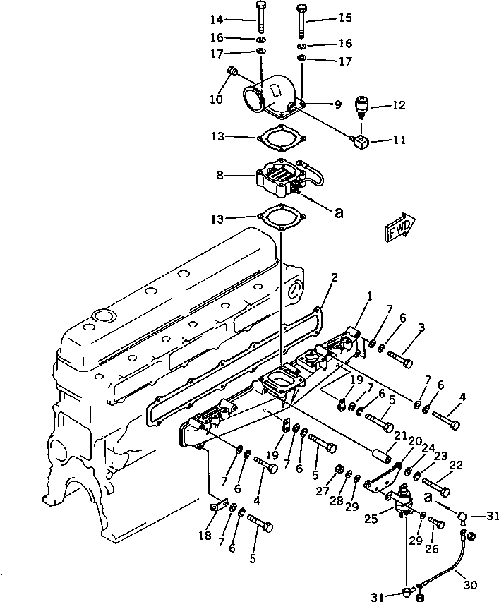 CONNECTOR,AIR (WA200U) 6136-11-4360 KOMATSU