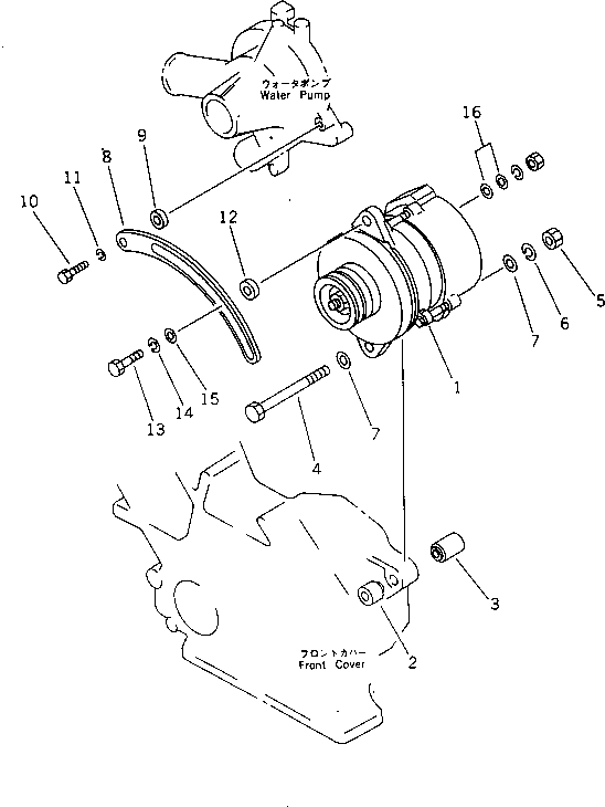 ALTERNATOR A. (25A),(WITH NON HARDENING PULLEY) (600-821-5620) KOMATSU