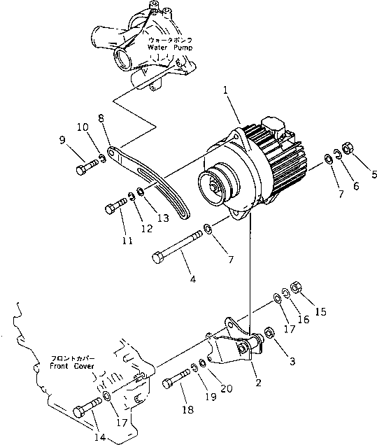 V-BELT SET,(NOT SHOWN) (SEE FIG.0501) (04121-21761) KOMATSU