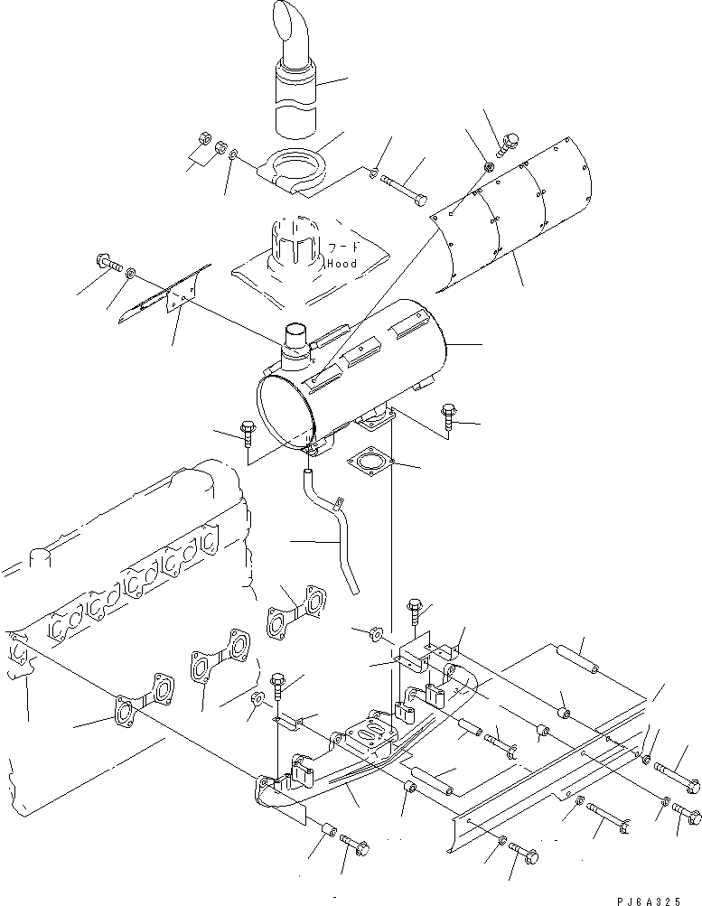 PIPE,EXHAUST (EUROPE SPEC.) 6136-12-5740 KOMATSU