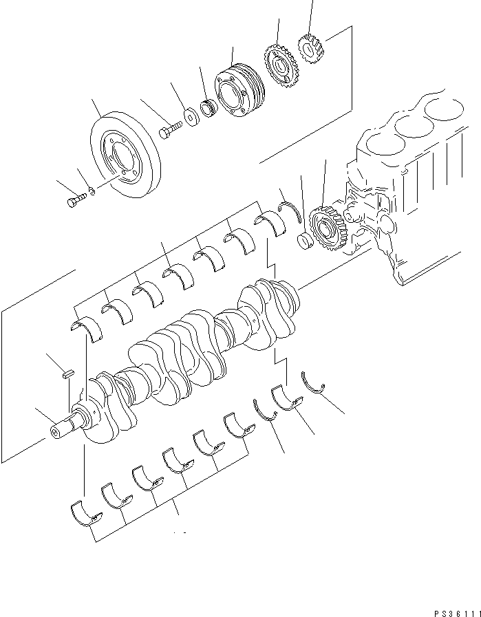 Вкладыш в сборе \0\6136-21-8000 KOMATSU