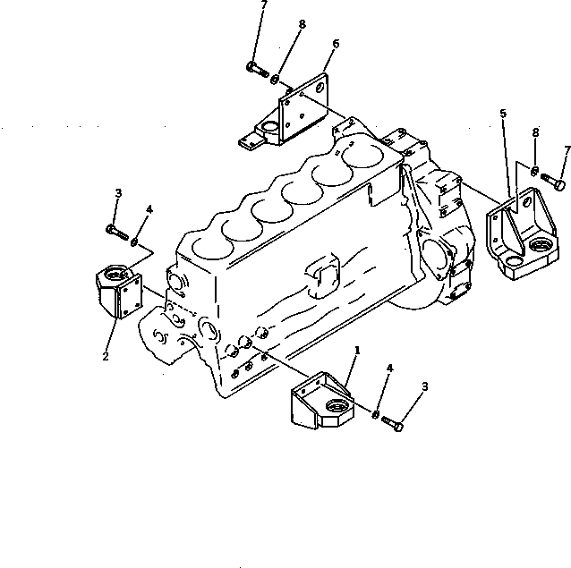 SUPPORT,REAR¤ L.H. 125-01-31442 KOMATSU