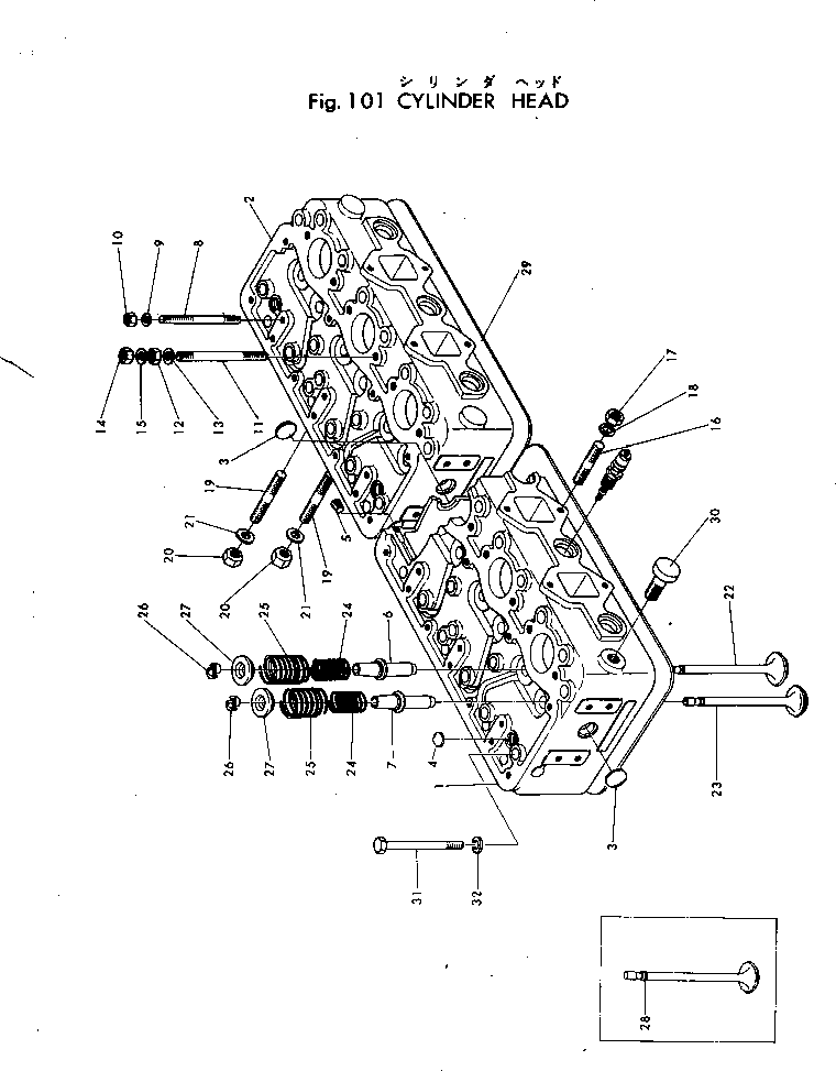 CYLINDER HEAD A.,FRONT 6101-10-1012 KOMATSU
