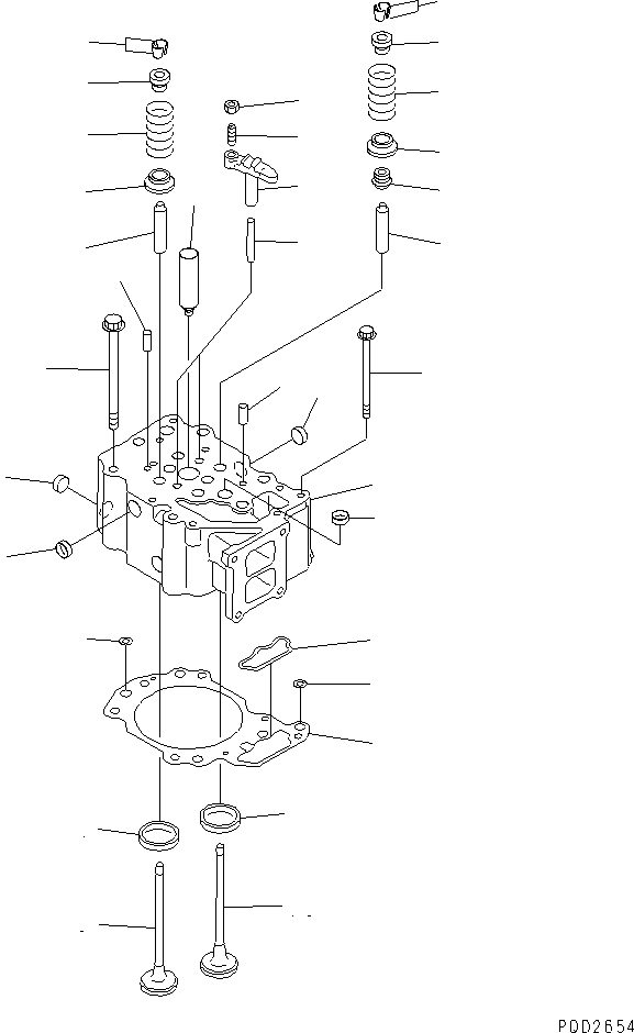CYLINDER HEAD ASS'Y,VALVE LESS 6150-11-1102 KOMATSU