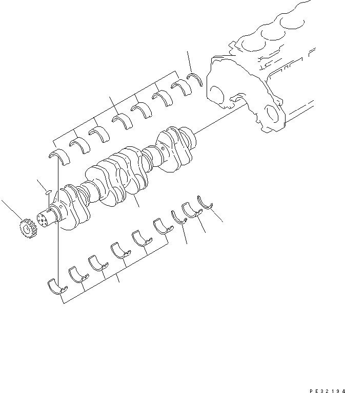 CRANKSHAFT ASS'Y 6150-31-1020 KOMATSU