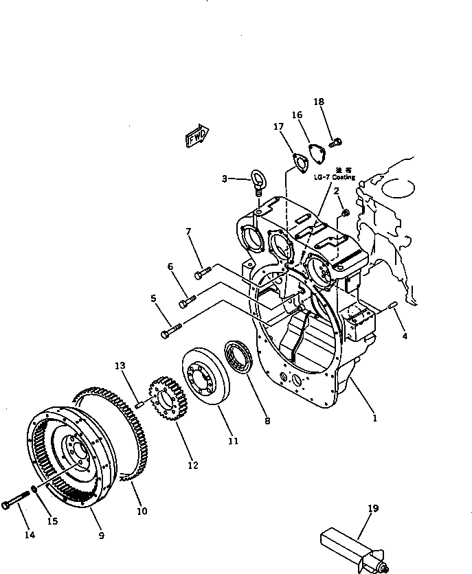FLYWHEEL ASS'Y 6151-31-1231 KOMATSU