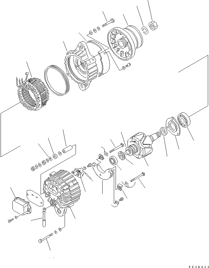 ALTERNATOR A. (13A) 600-821-3370 KOMATSU