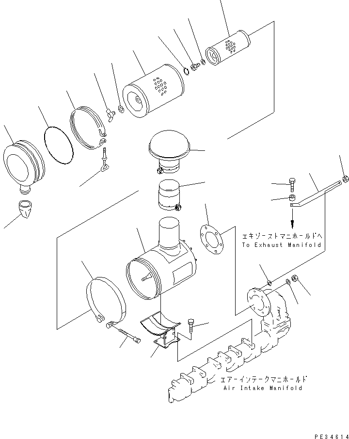 ELEMENT ASS'Y,OUTER 600-182-2510 KOMATSU