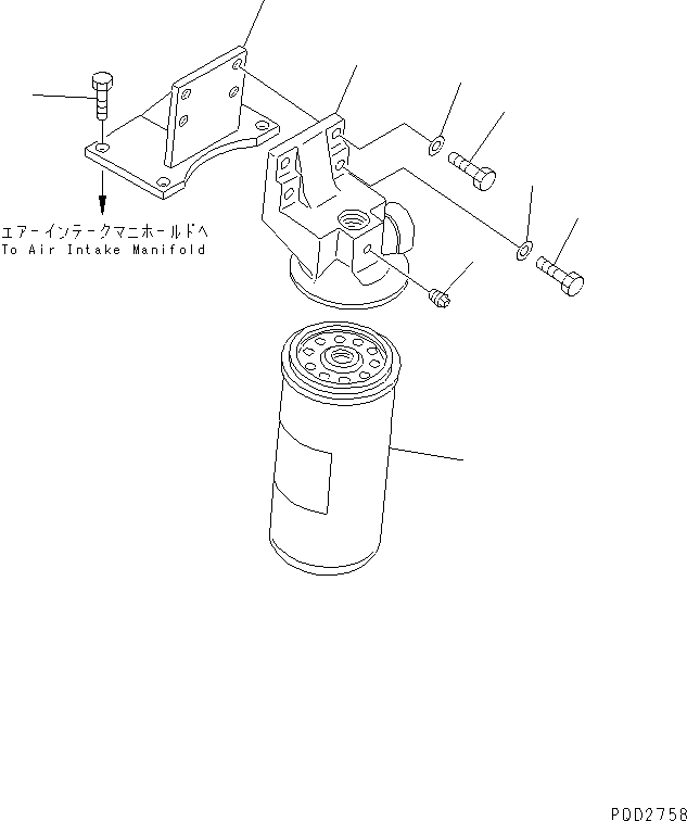 OIL FILTER ASS'Y 6150-51-5302 KOMATSU
