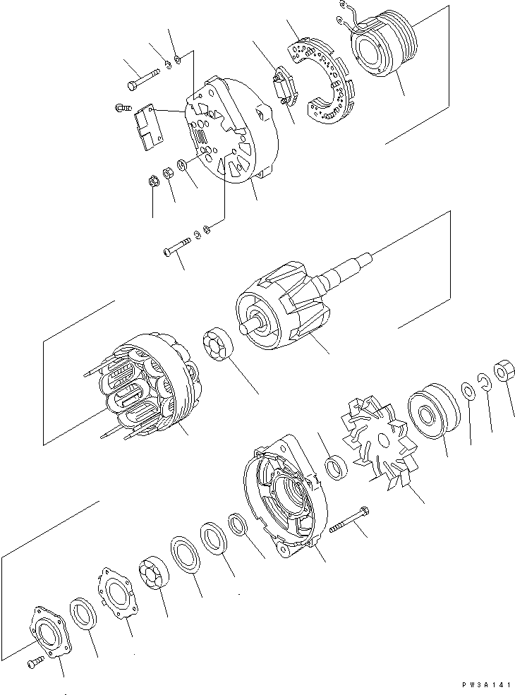 ALTERNATOR A. (90A) 600-825-9150 KOMATSU