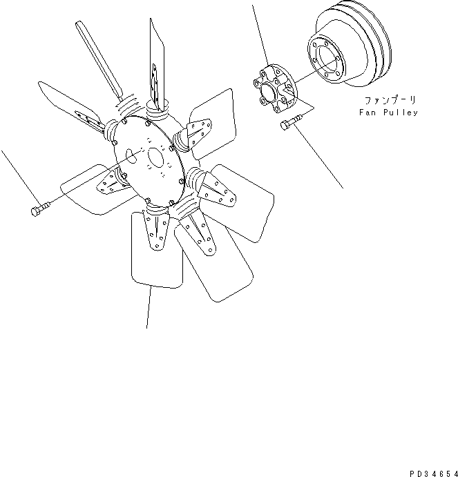 FAN,REVERSIBLE 600-614-2740 KOMATSU