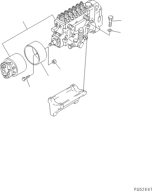 Топливный насос высокого давления в сборе 6150-72-1270 KOMATSU
