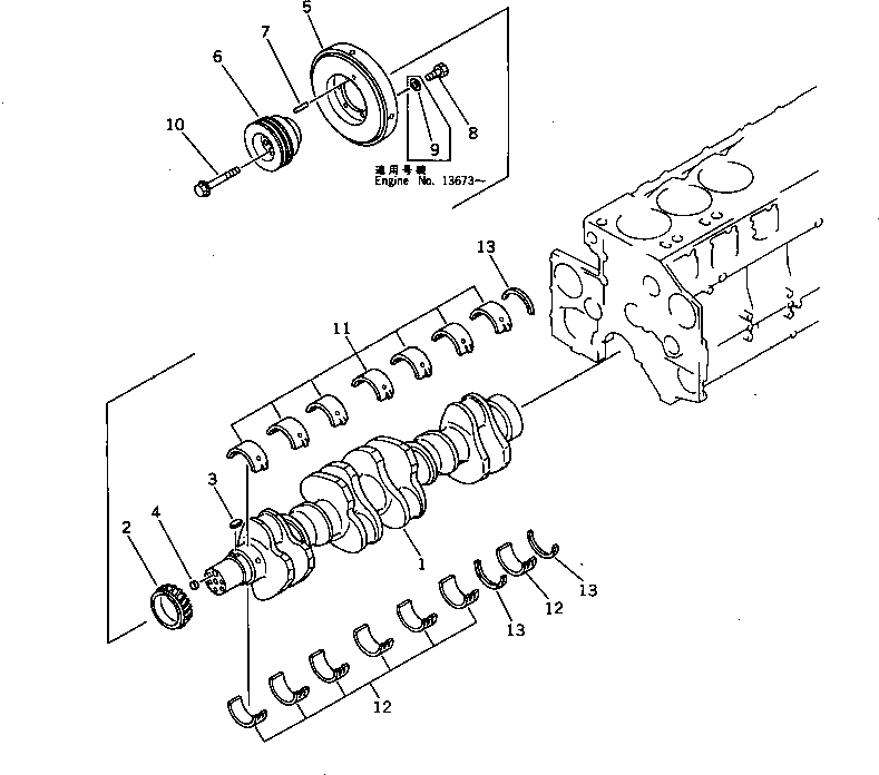 CRANKSHAFT ASS'Y 6211-31-1010 KOMATSU