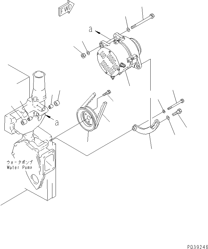 ALTERNATOR A. (50A),(SEE FIG.A6010-B7A6) (600-821-9321) KOMATSU
