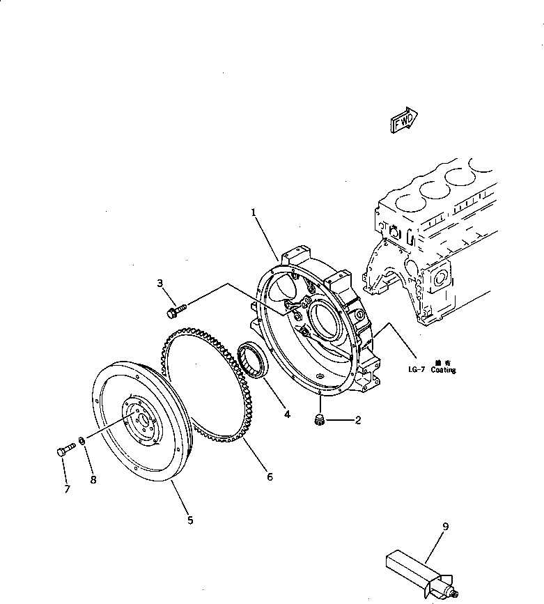 FLYWHEEL ASS'Y 6206-31-4231 KOMATSU