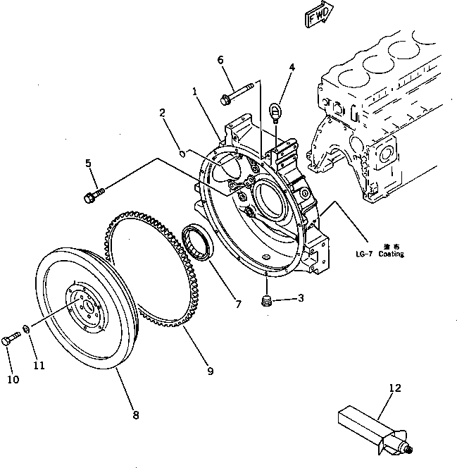 FLYWHEEL HOUSING A. 6206-21-4010 KOMATSU
