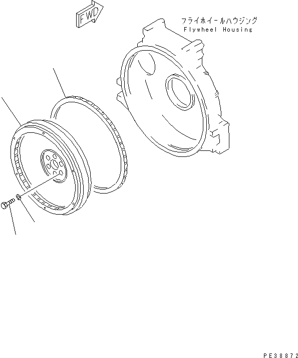 FLYWHEEL ASS'Y 6206-31-4331 KOMATSU