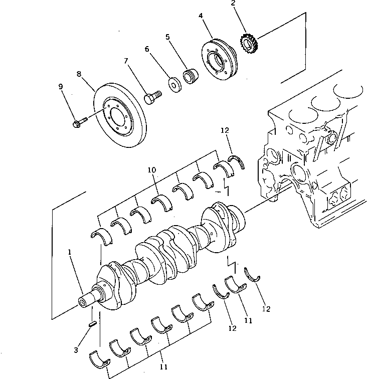 CRANKSHAFT ASS'Y \3\6206-31-1400 KOMATSU