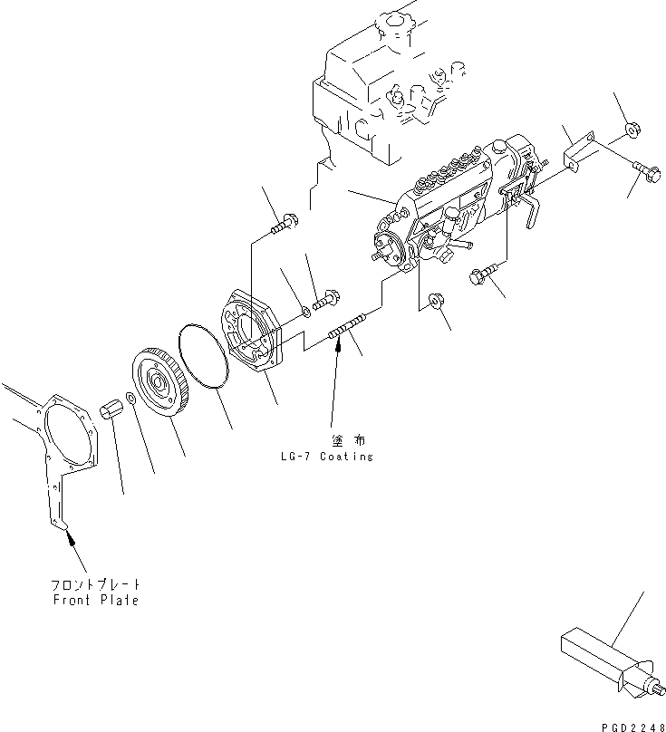 Топливный насос высокого давления в сборе (6206-71-1921) KOMATSU
