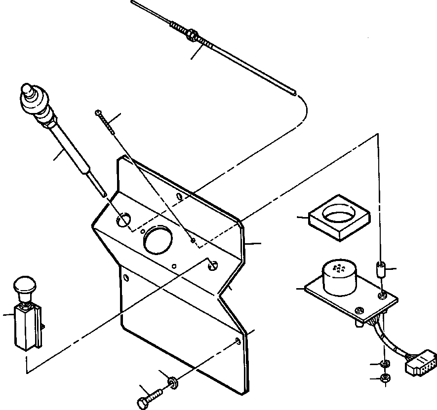 CONTROL (SEE PG 12-020) CABLE, THROTTL KOMATSU