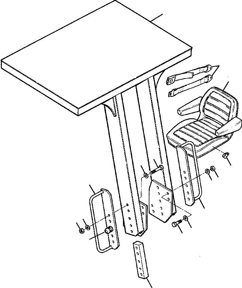 CANOPY WITH SEAT BELT, ROPS 1267 321 H91 KOMATSU