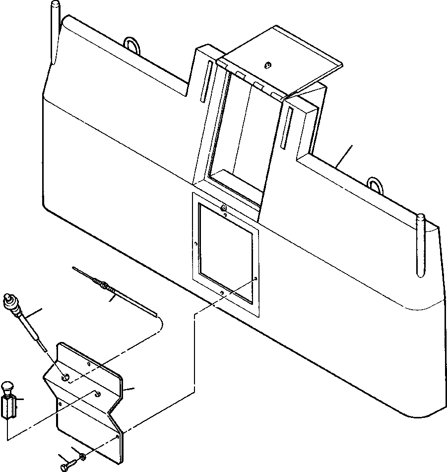 PLATE, COVER WITH BRAKE SWITCH GUARD 1268 210 H91 KOMATSU