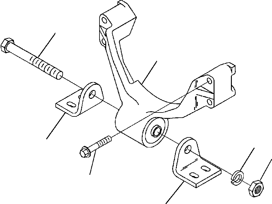 SUPPORT, FRONT ENGINE 1304 741 H1 KOMATSU