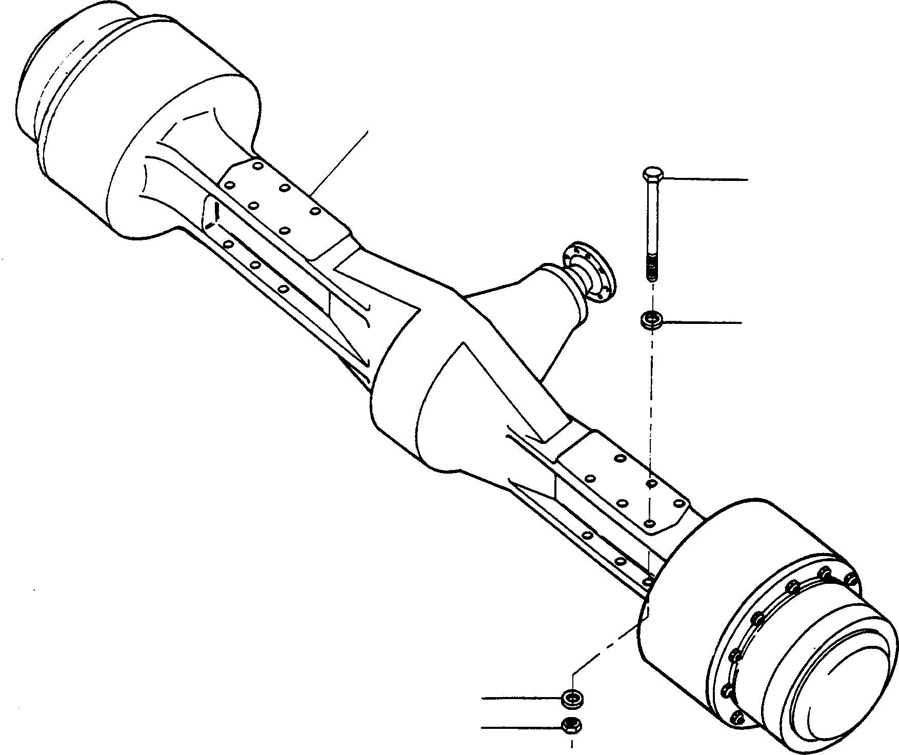 REAR AXLE 2977635M92 KOMATSU
