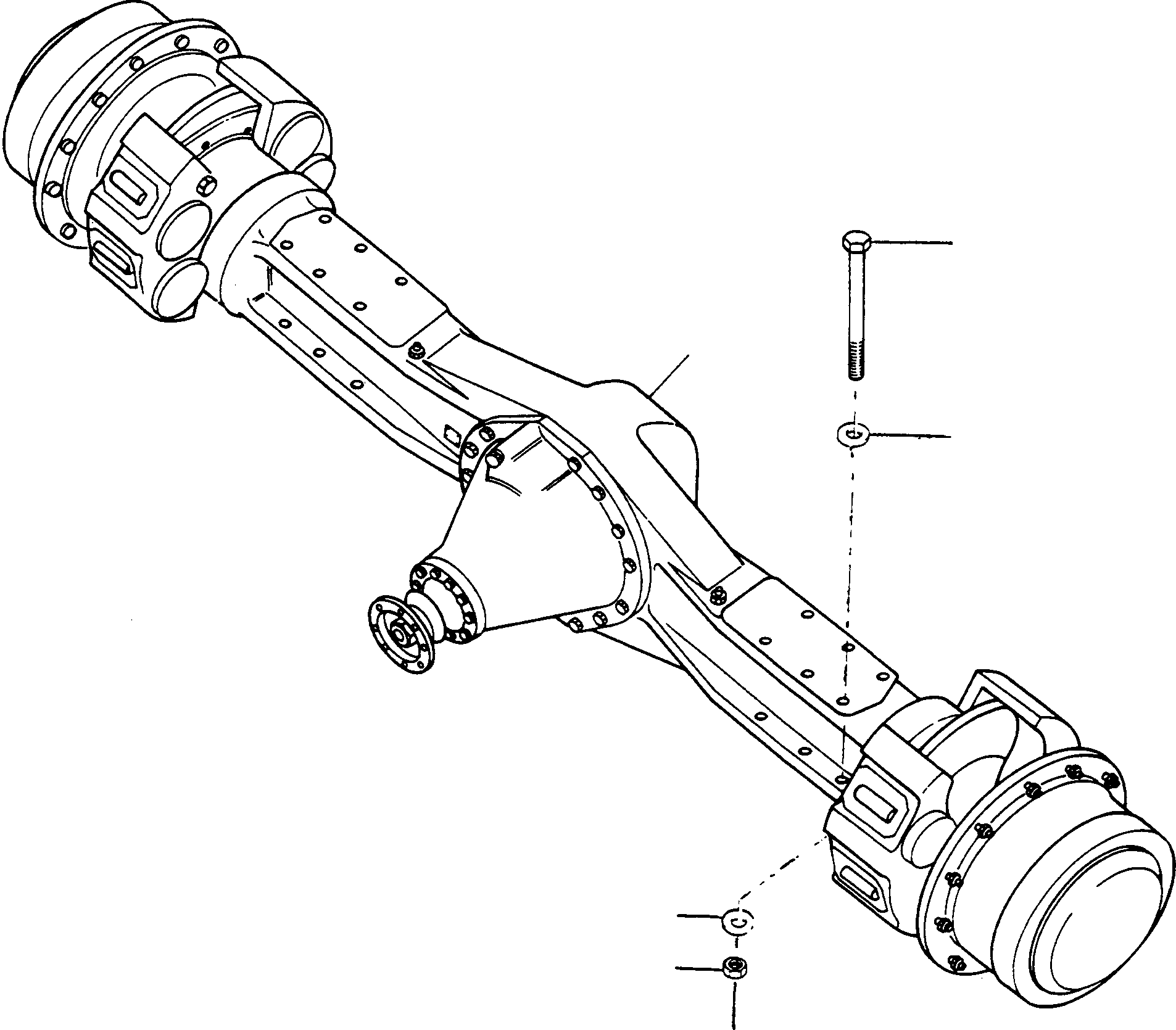 FRONT AXLE 4005145M91 KOMATSU