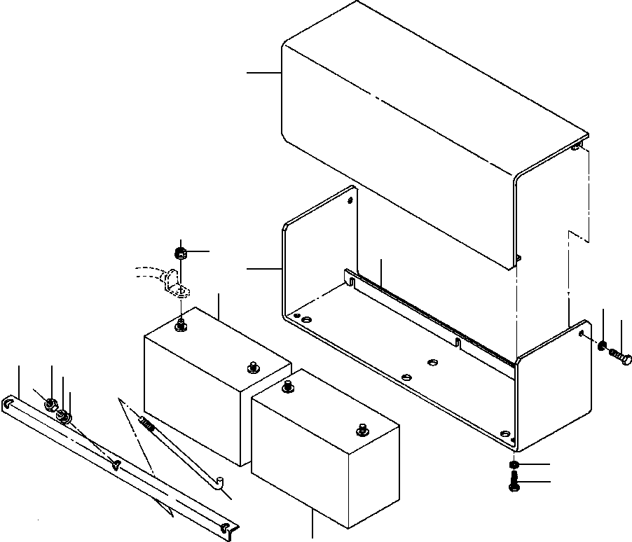 BATTERY & MOUNTING (1262 547 H91) KOMATSU