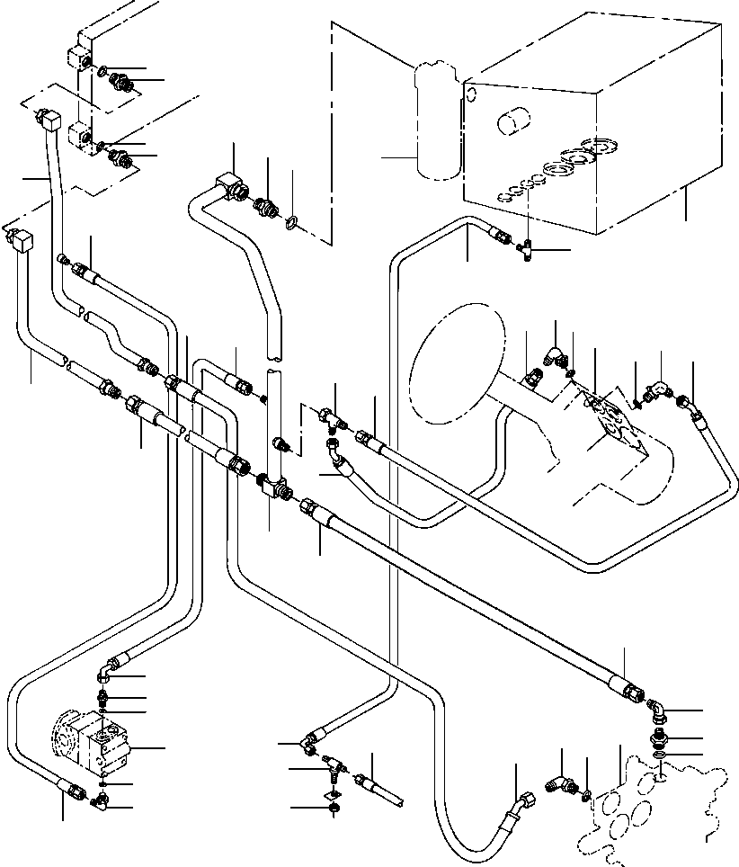 TEE, BULKHEAD 136 282 KOMATSU