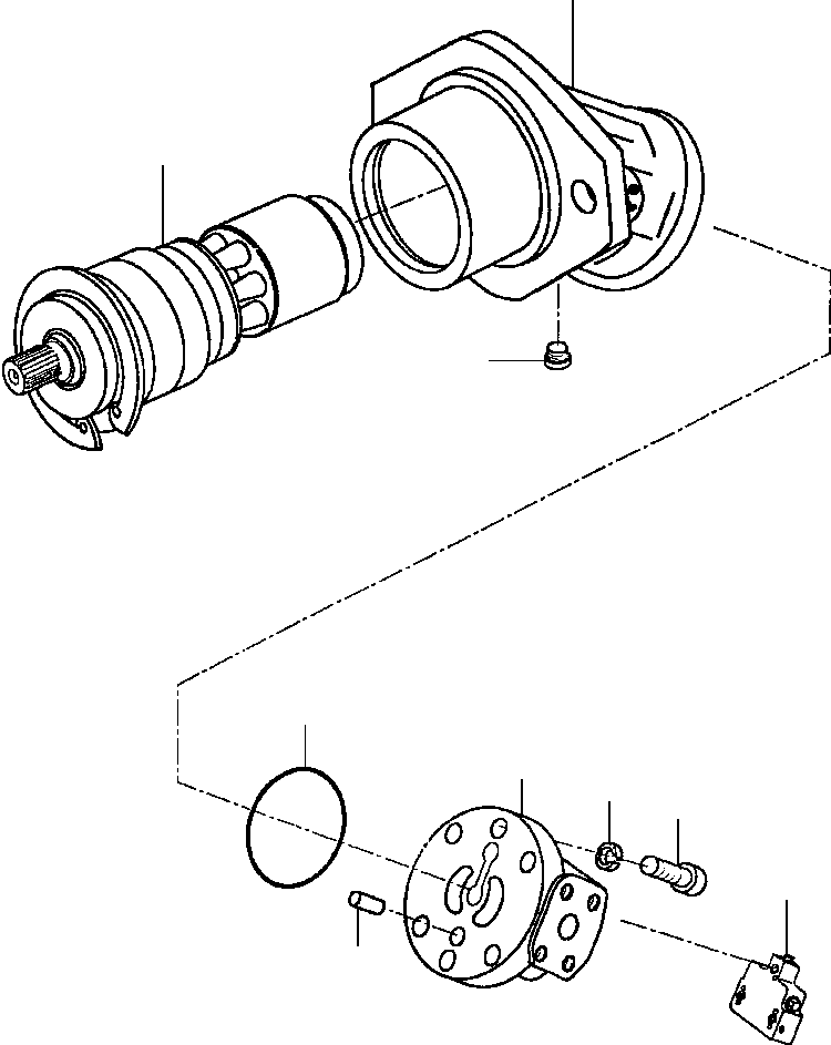 MOTOR, DRUM DRIVE 1280 436 H91 KOMATSU