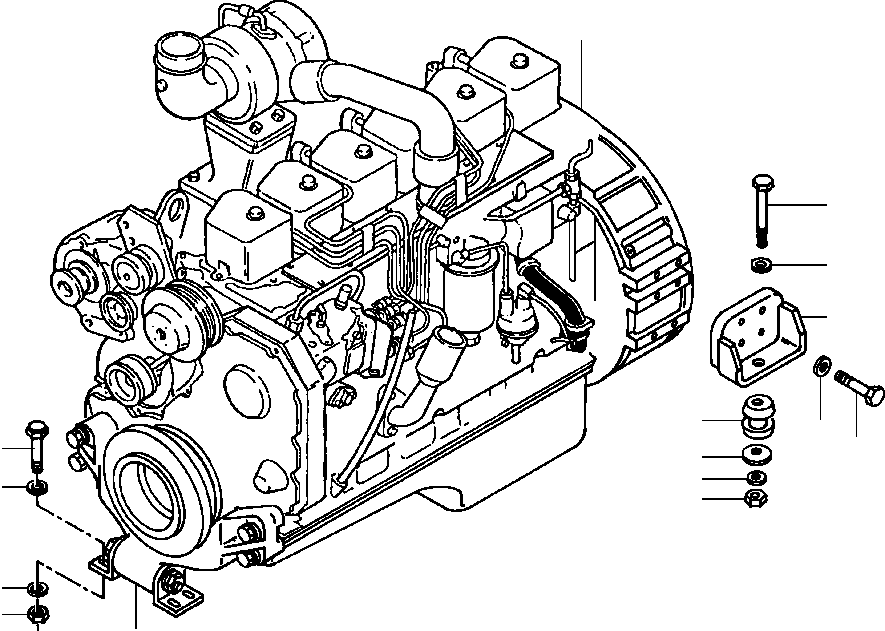 ENGINE & MOUNTING (1262 560 H91) KOMATSU