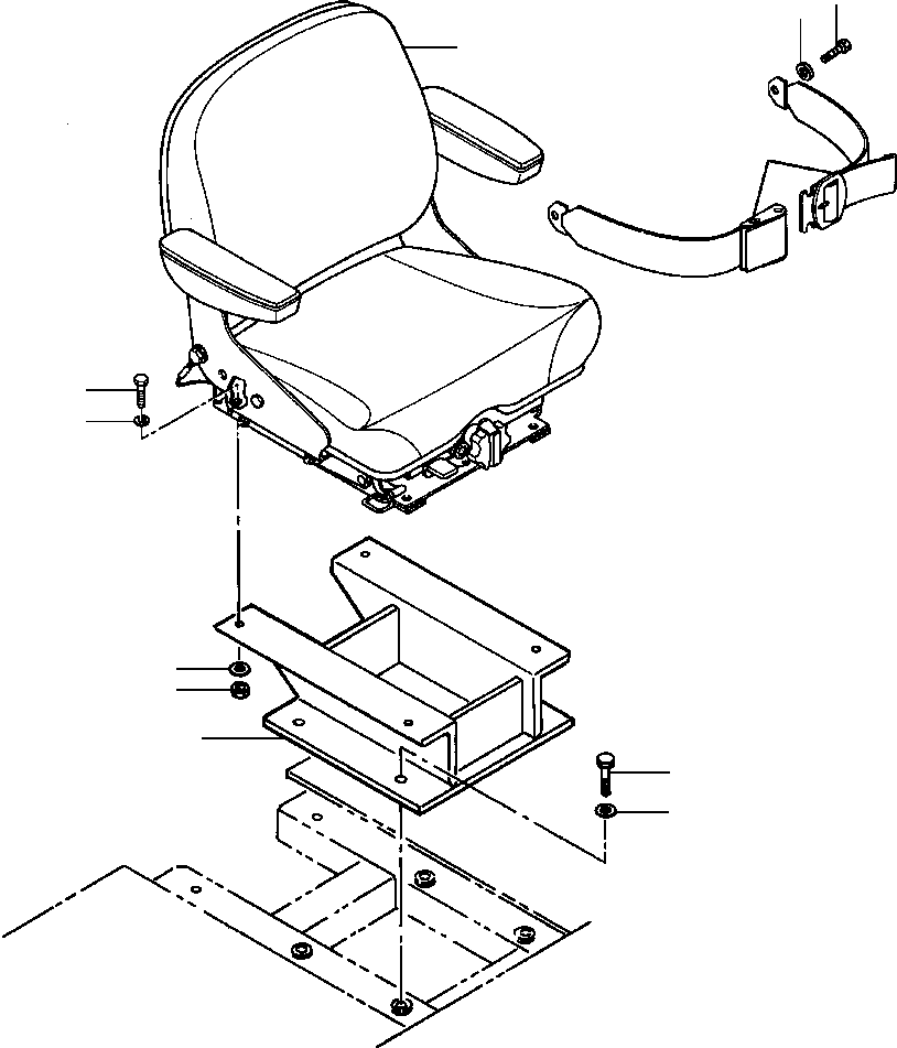 MOUNT WELDMENT, SEAT 1530 252 H91 KOMATSU