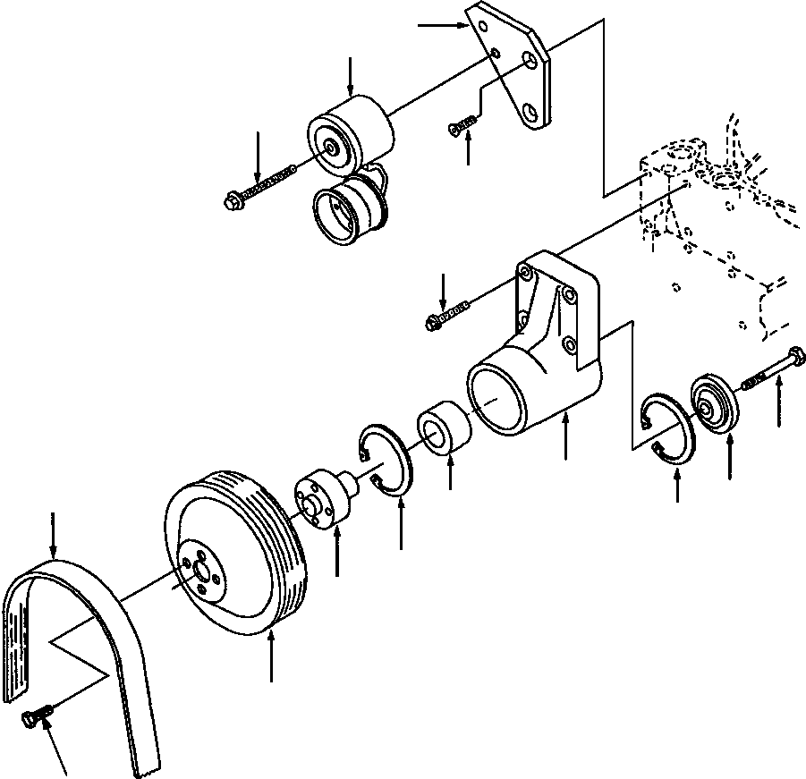 BELT, ALTERNATOR & FAN - V-RIBBED 1257 770 H1 KOMATSU