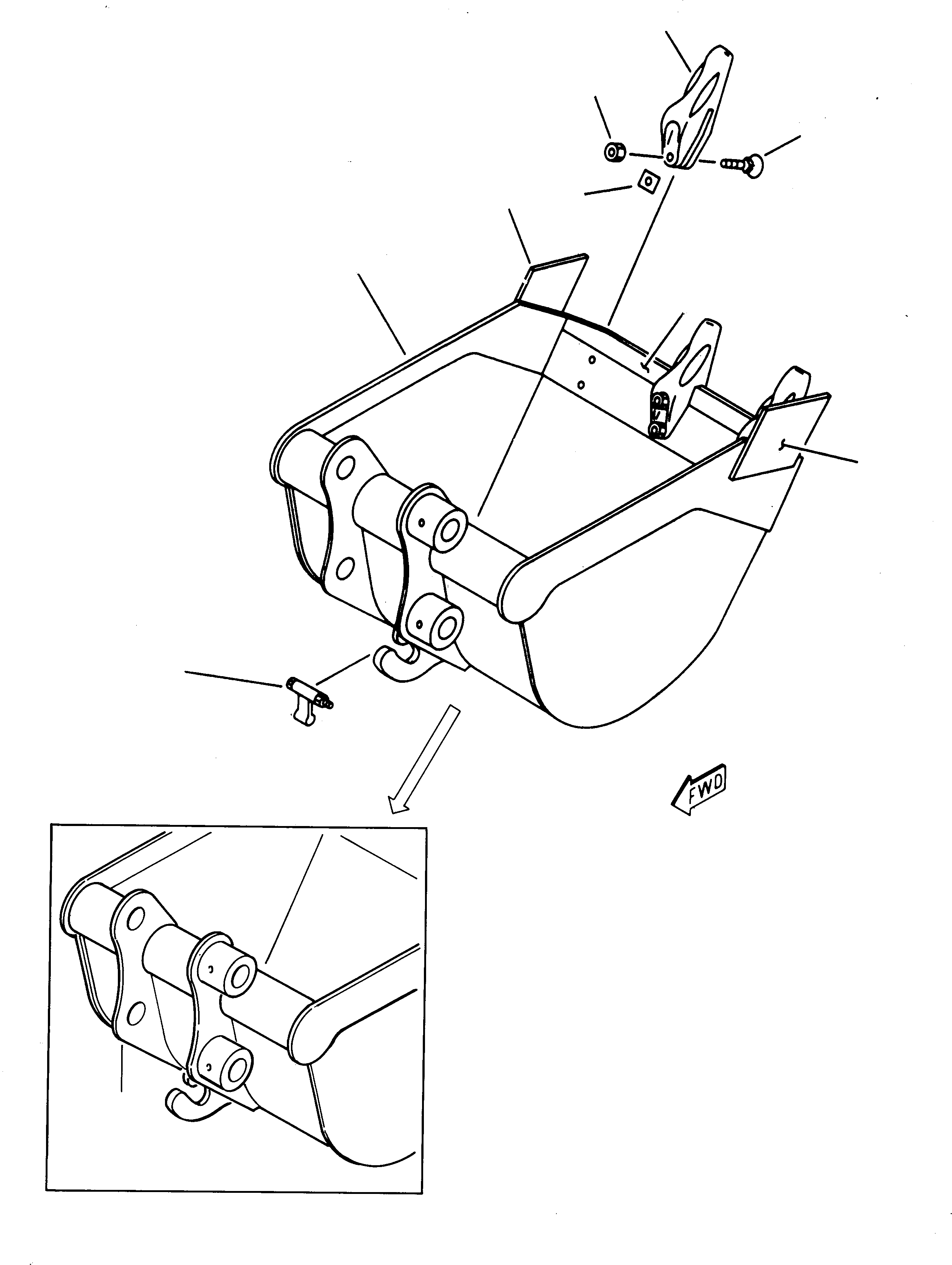 BUCKET, ASSY. 200224783 KOMATSU