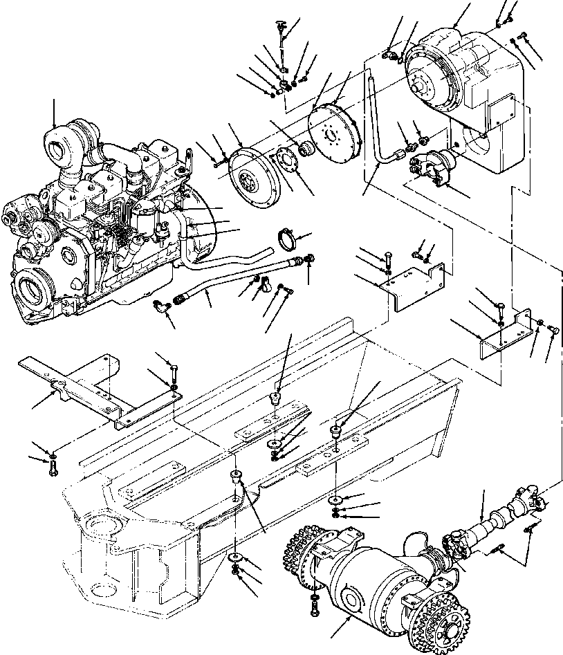 BRACKET, TRANSMISSION MOUNTING - R.H 159 823 KOMATSU