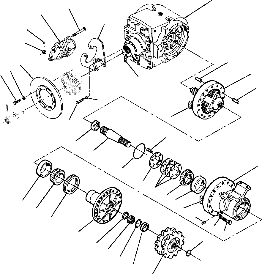 AXLE ASSEMBLY - LOCK/UNLOCK DIFFERENTIAL 1432 005 H91 KOMATSU