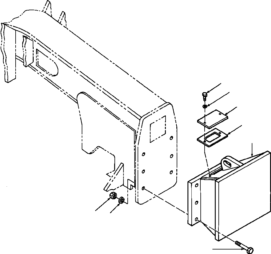 PLATE INSTALLATION, PUSHER 161 079 KOMATSU