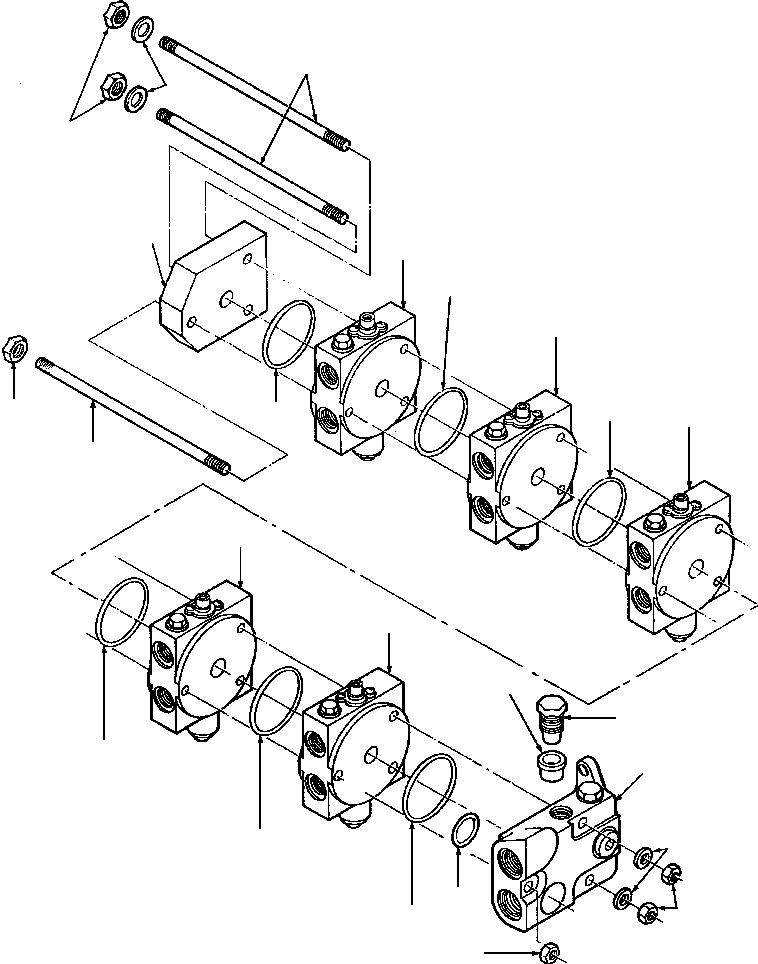 VALVE, CONTROL - L.H. - 6 VALVE BANK 1245 062 H92 KOMATSU