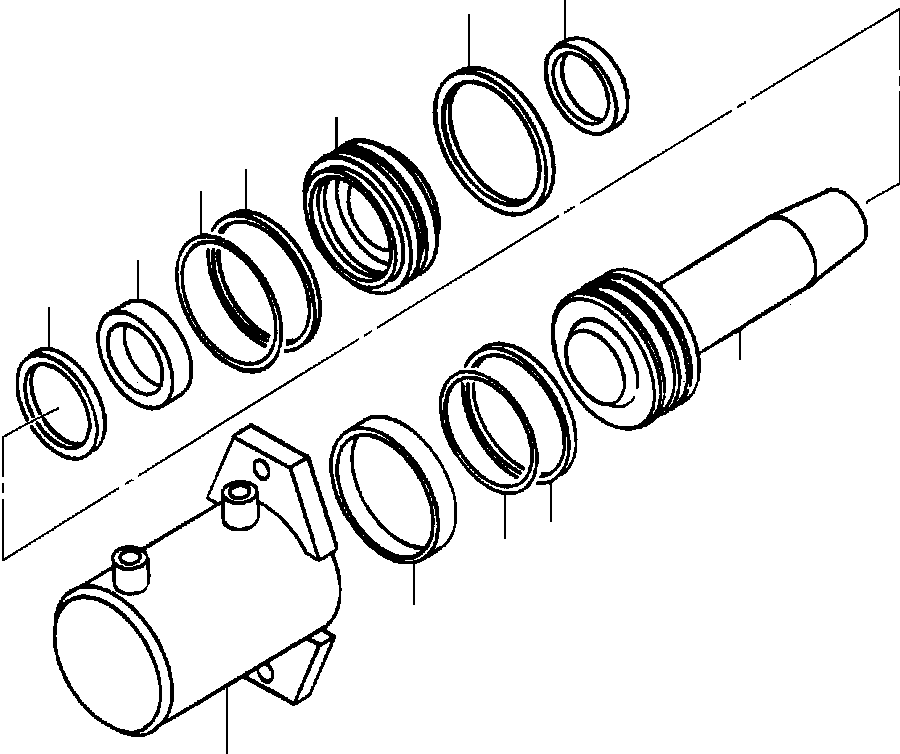 CYLINDER ASSEMBLY, LOCK PIN 140 022 KOMATSU