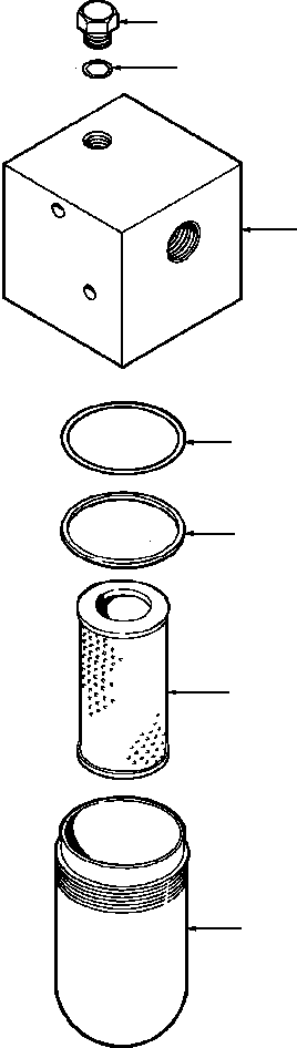 ELEMENT, AWD HYDRAULIC OIL FILTER 161 505 KOMATSU