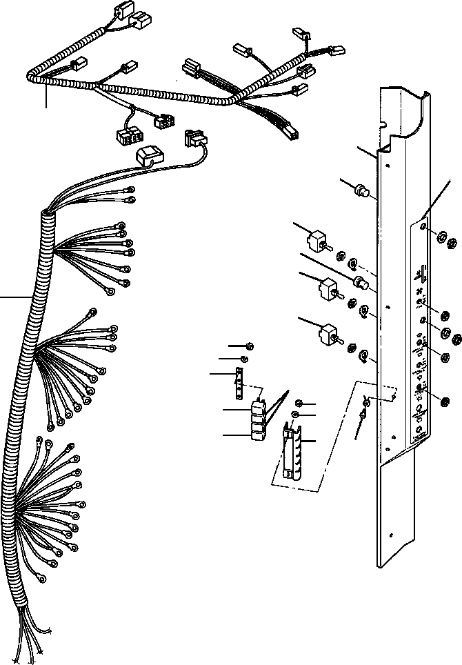 HARNESS, CAB SWITCH PANEL WIRING 1268 044 H1 KOMATSU
