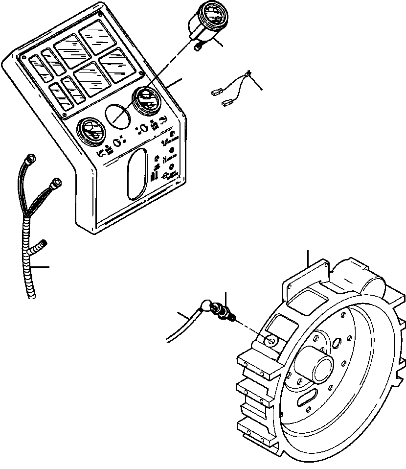 TACHOMETER INSTALLATION 1258 372 H91 KOMATSU