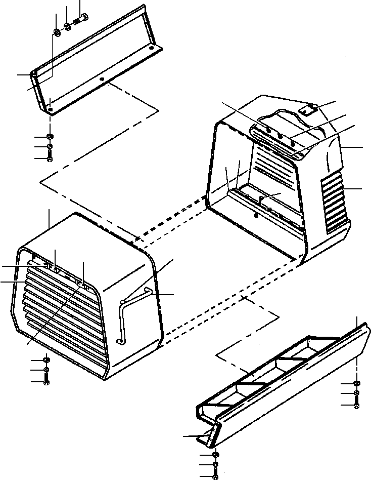 GRILL WELDMENT, REMOVABLE - R.H 159 935 KOMATSU