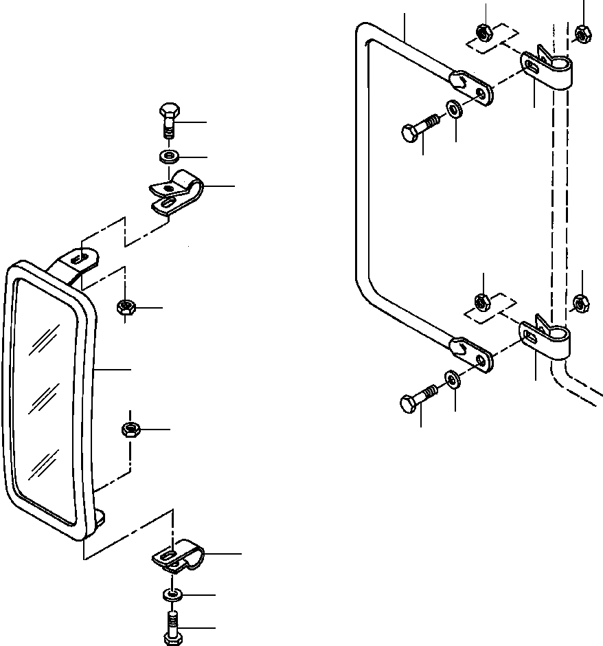MIRROR INSTALLATION, WEST COAST 1285 259 H91 KOMATSU