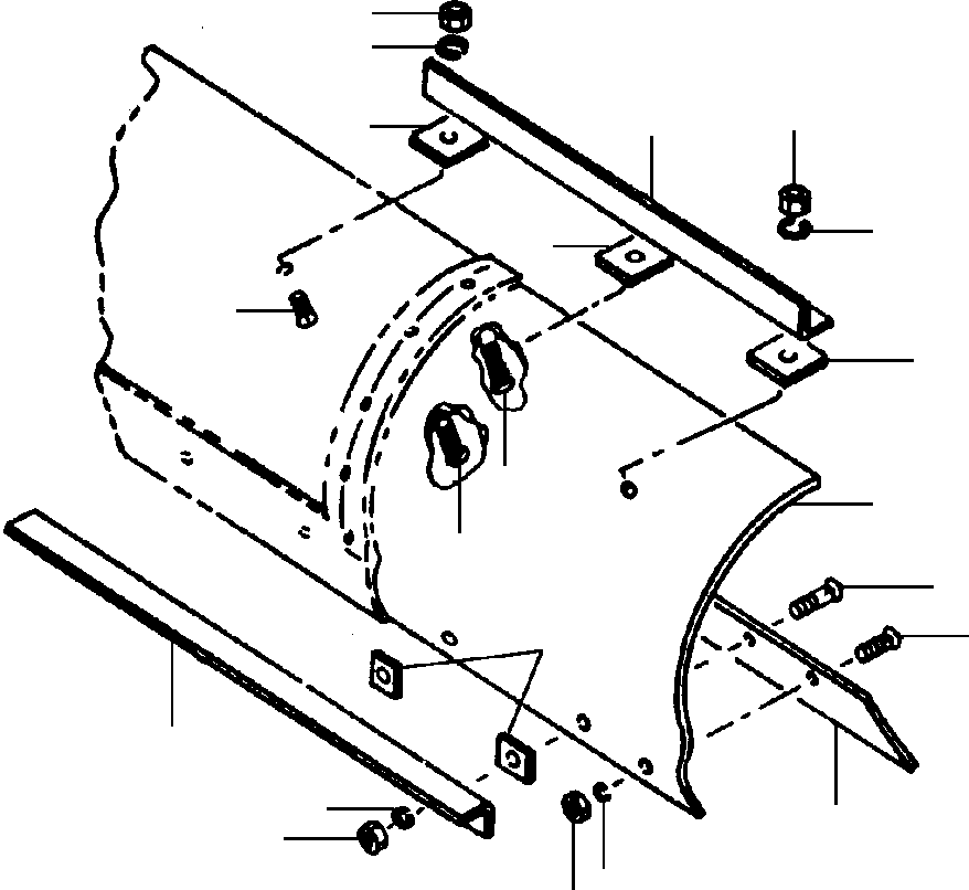 Режущая кромка - 5/8 IN X 6 IN X 8 FT 45 471 KOMATSU