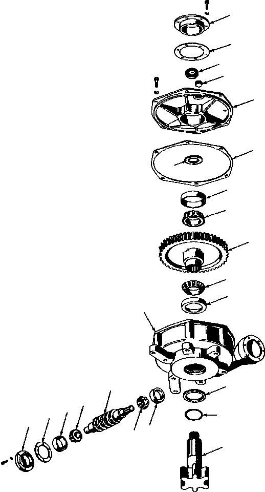GEAR CASE ASSEMBLY, CIRCLE REVERSE 93 151 KOMATSU