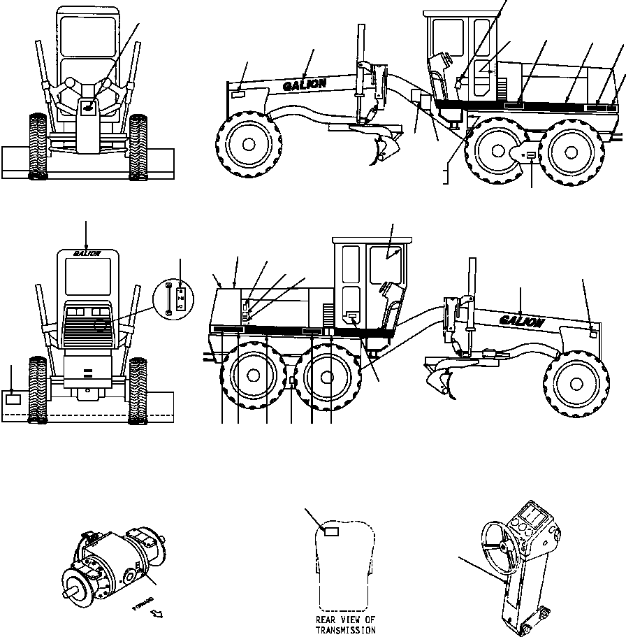 DECALS, STANDARD 1432 313 H91 KOMATSU
